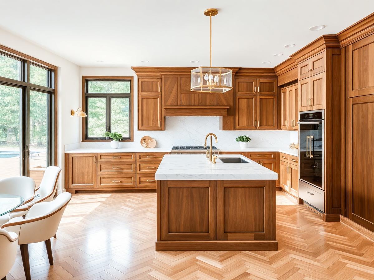 Warm oak kitchen
