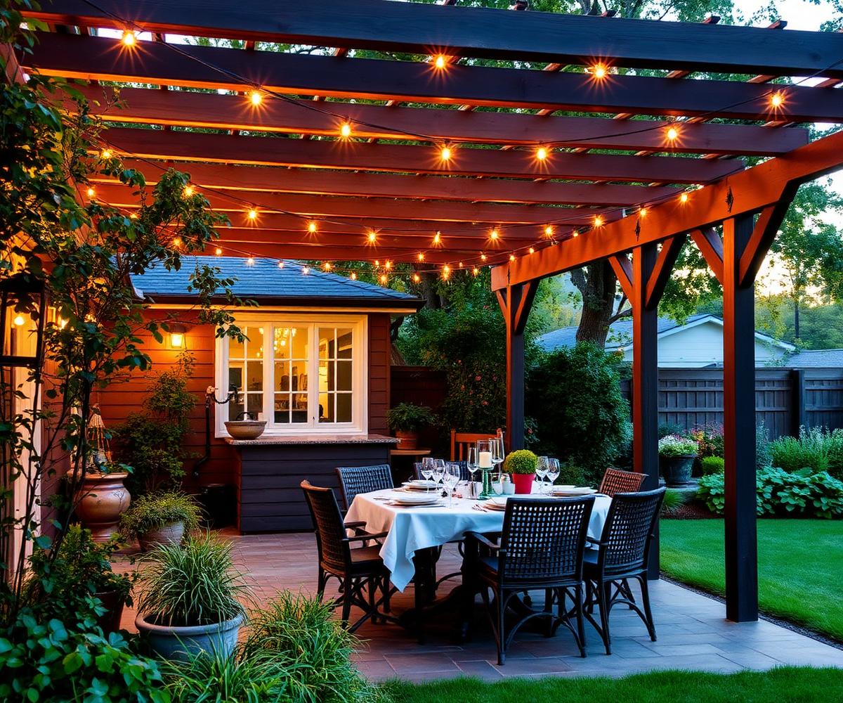 Pergola dining patio